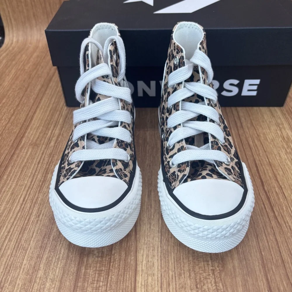 Converse CTAS EVA Lift Hi Youth 11 Leopard Print New Platform Sneakers NEW